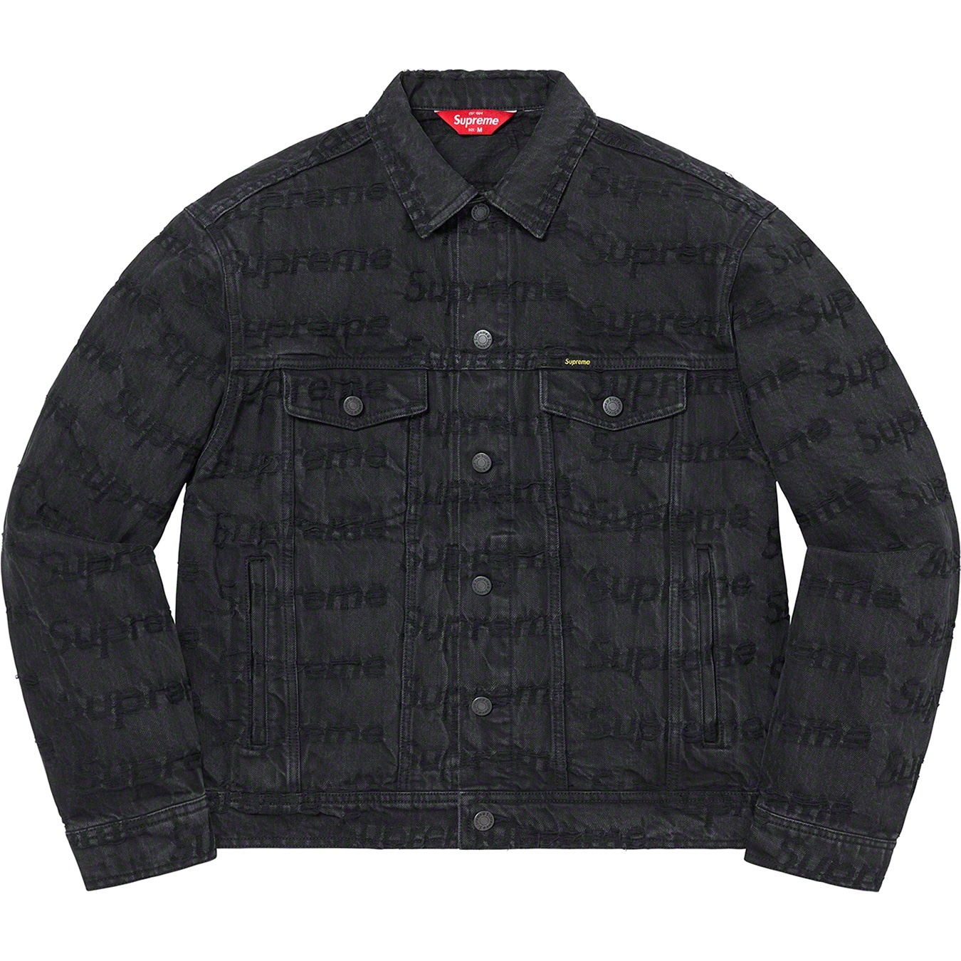 Frayed Logos Denim Trucker Jacket view 6